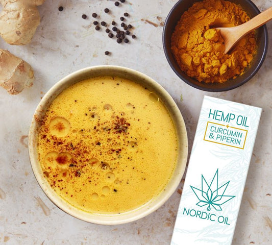 un bol de moon milk et huile de cbd