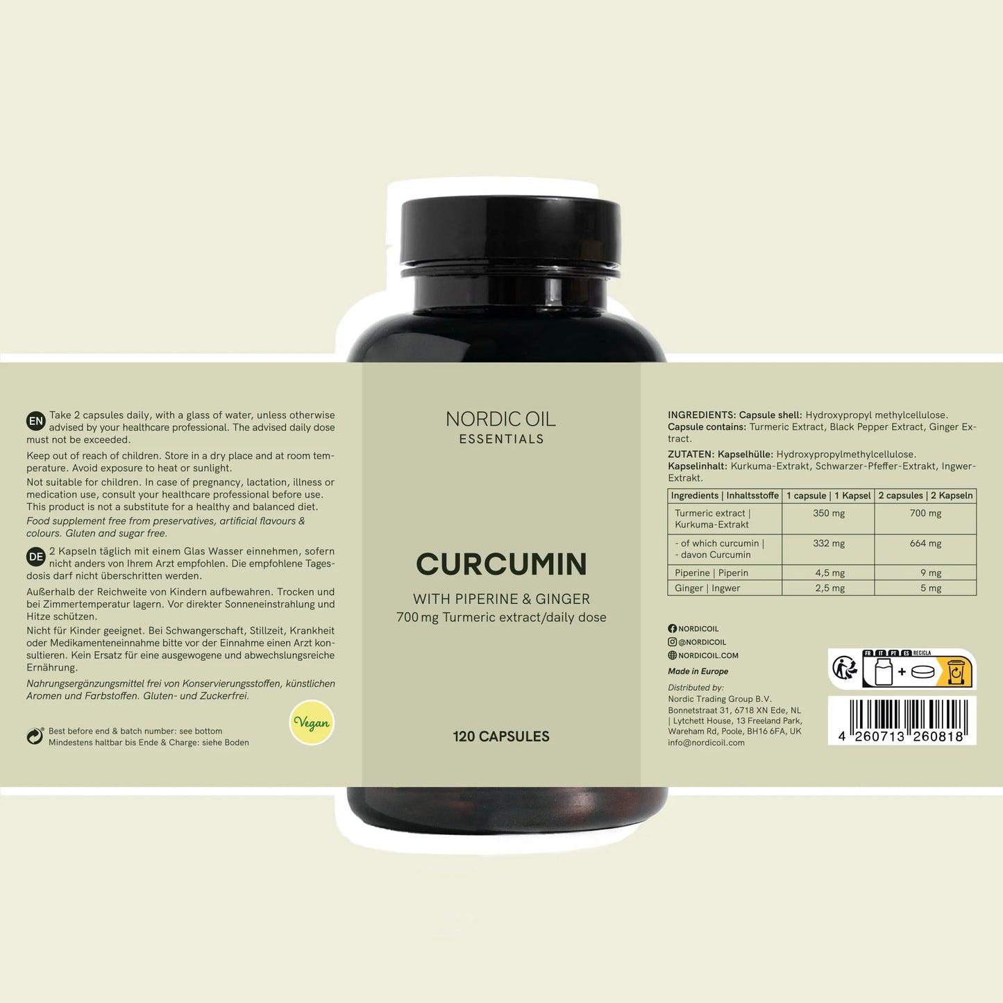 Capsules de curcumine