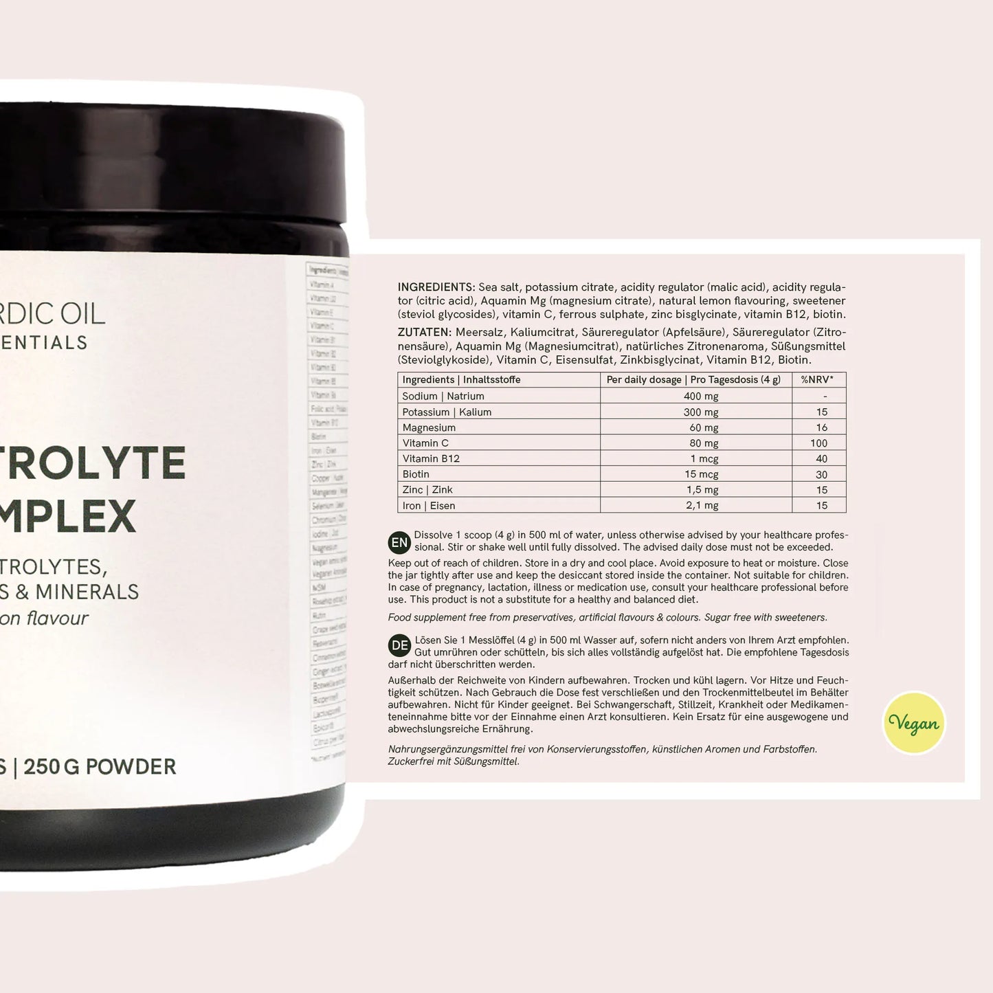 Électrolytes en poudre