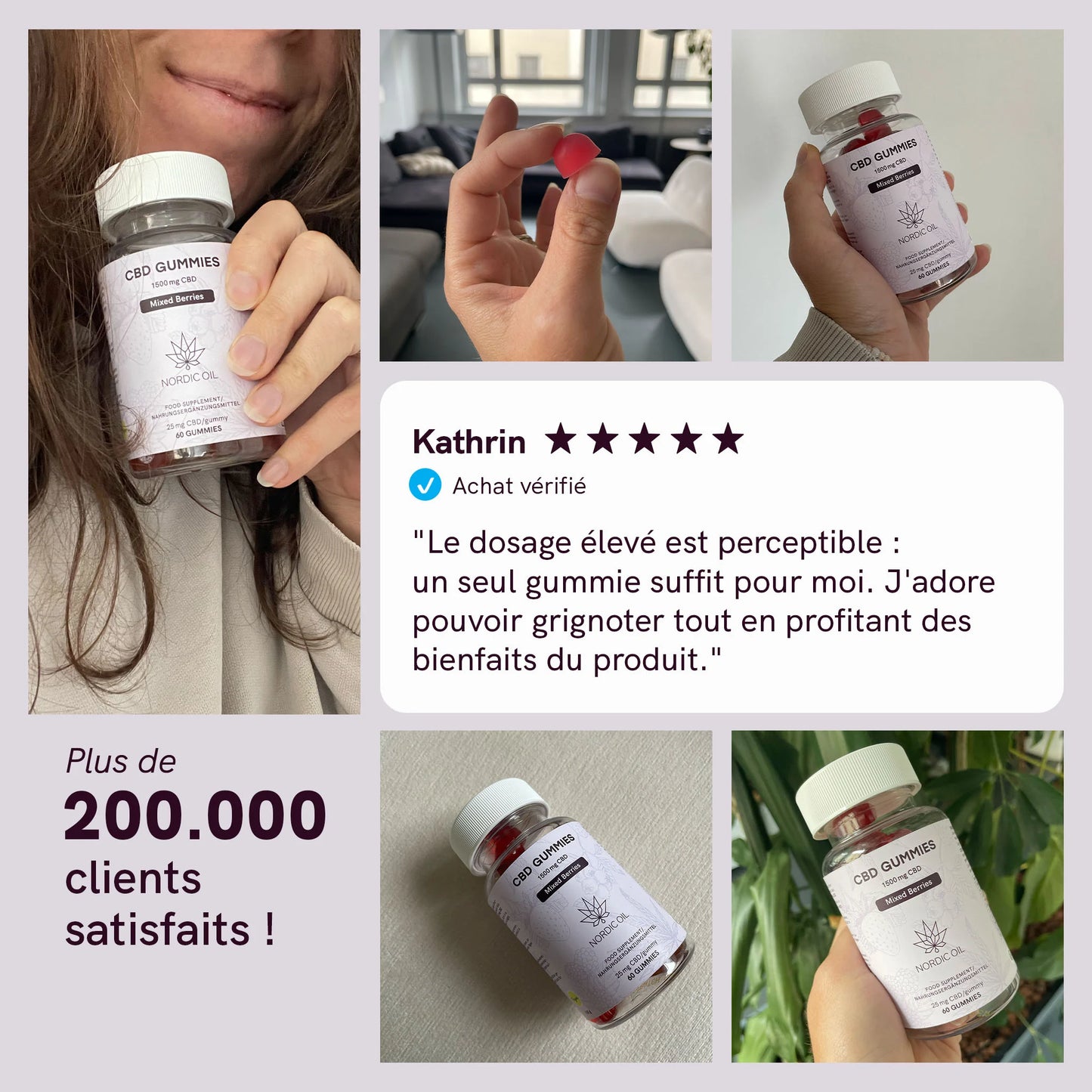 3 POUR 2 : CBD Gummies (1500mg) Petites baies