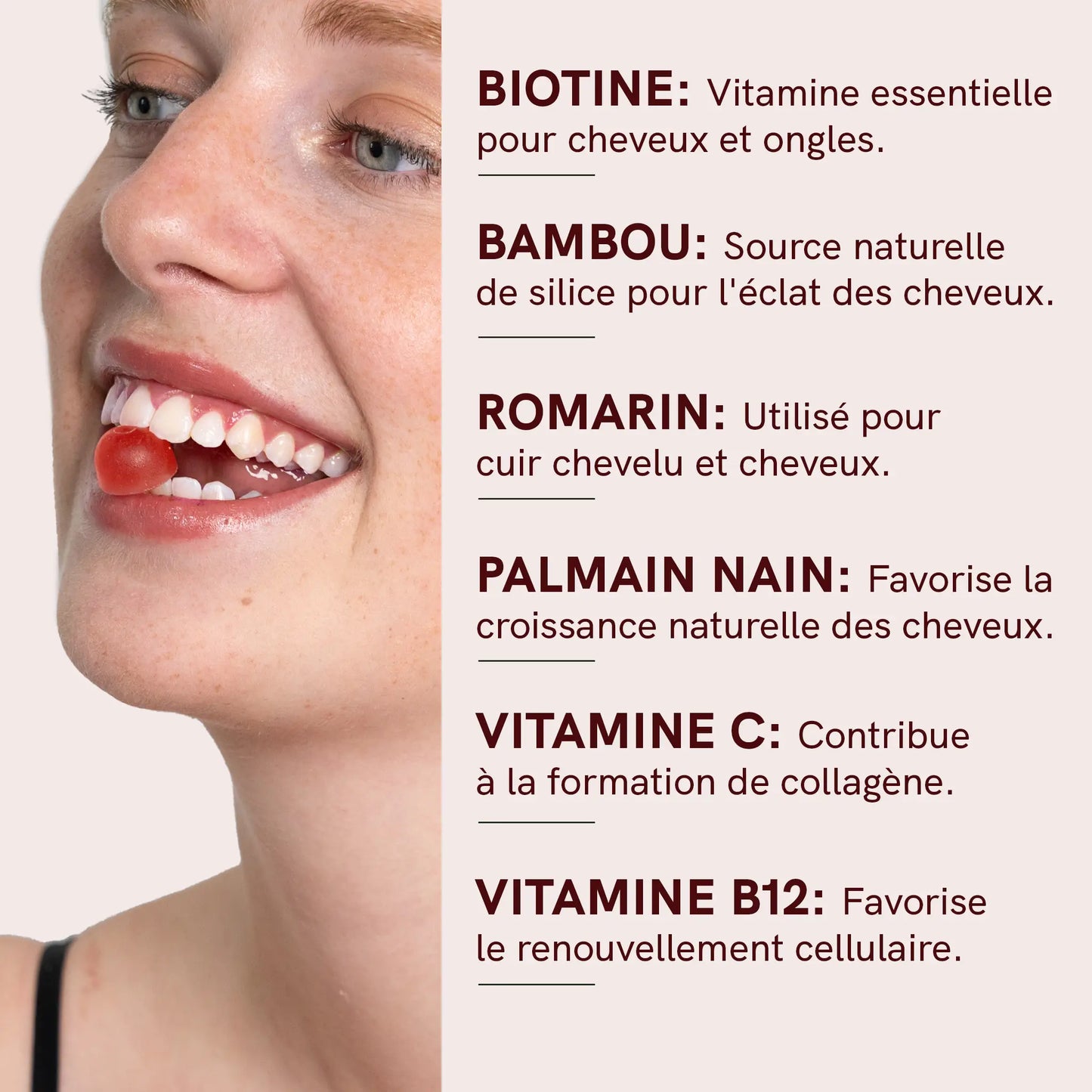 Gummies pour Cheveux, Peau et Ongles
