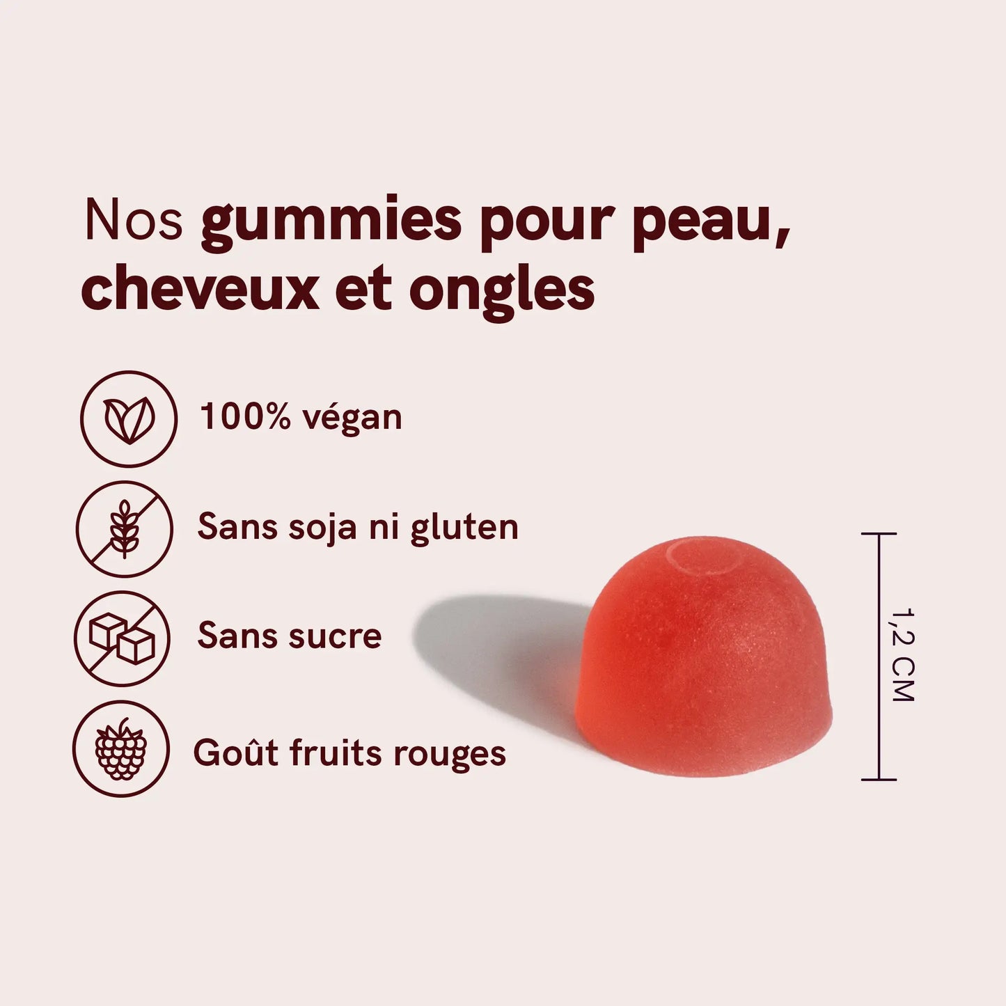 Gummies pour Cheveux, Peau et Ongles