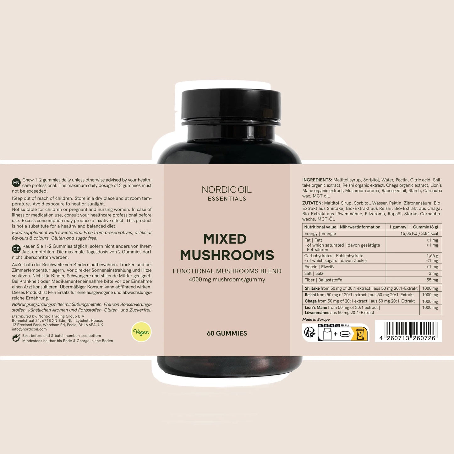 Gummies aux champignons adaptogènes