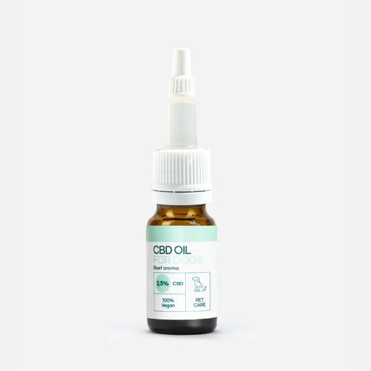Huile de CBD pour Chien - Bœuf (2,5%)