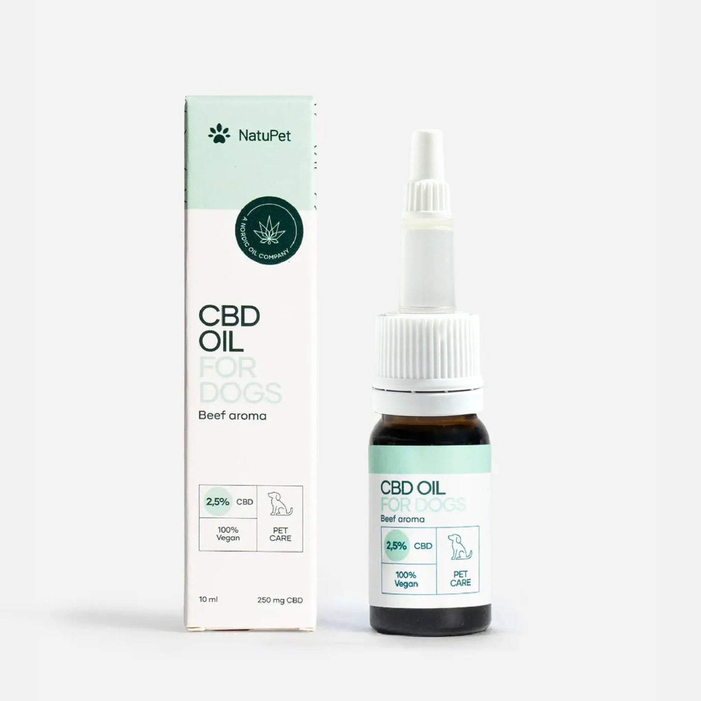 Huile de CBD pour Chien - Bœuf (2,5%)