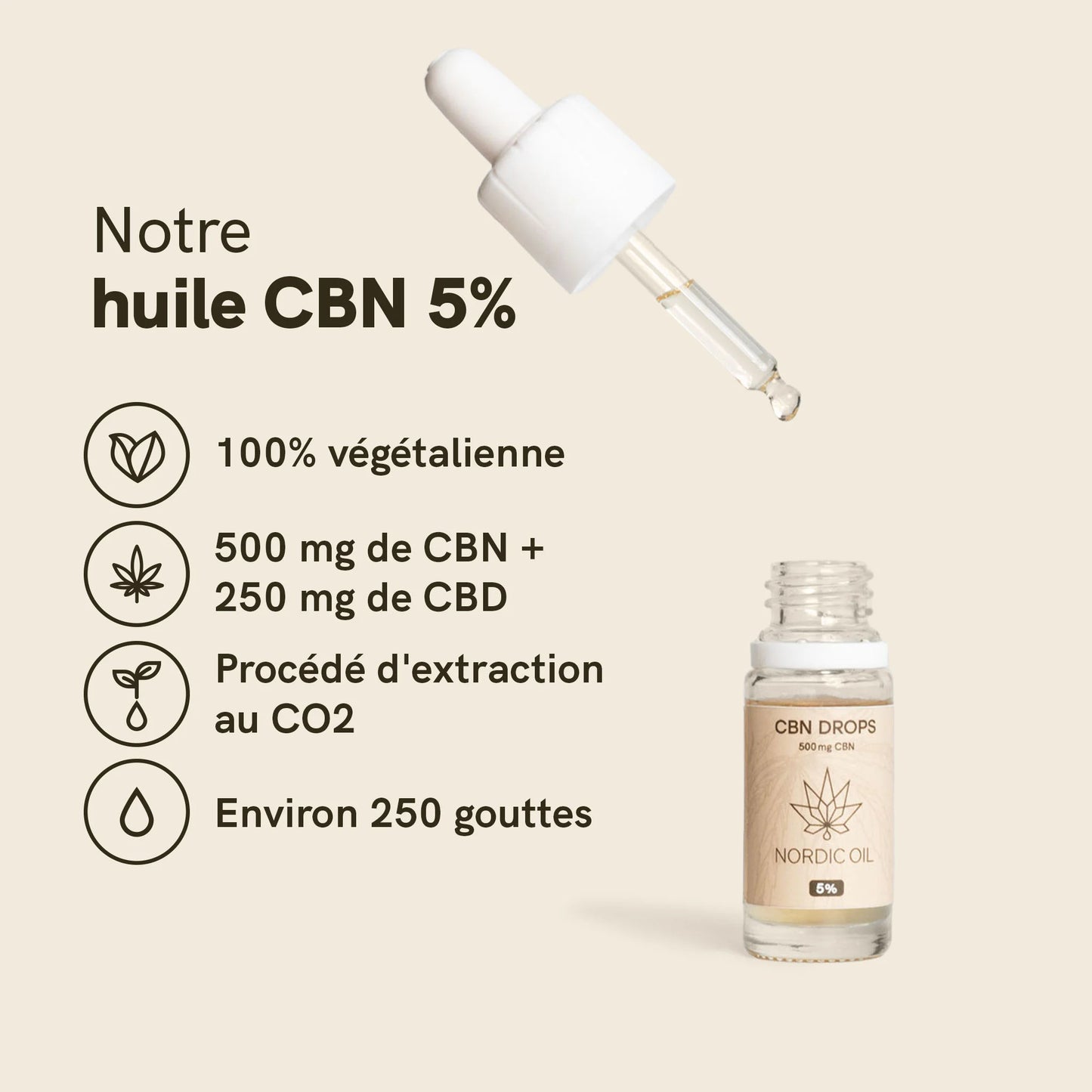 3 POUR 2 : Huile de CBN (5%)