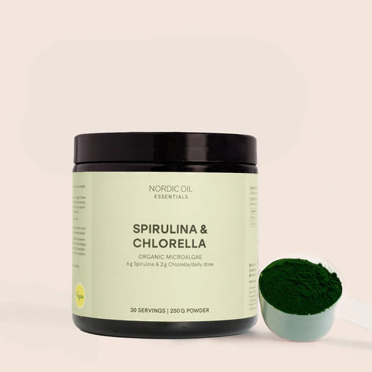 Poudre de spiruline et chlorella