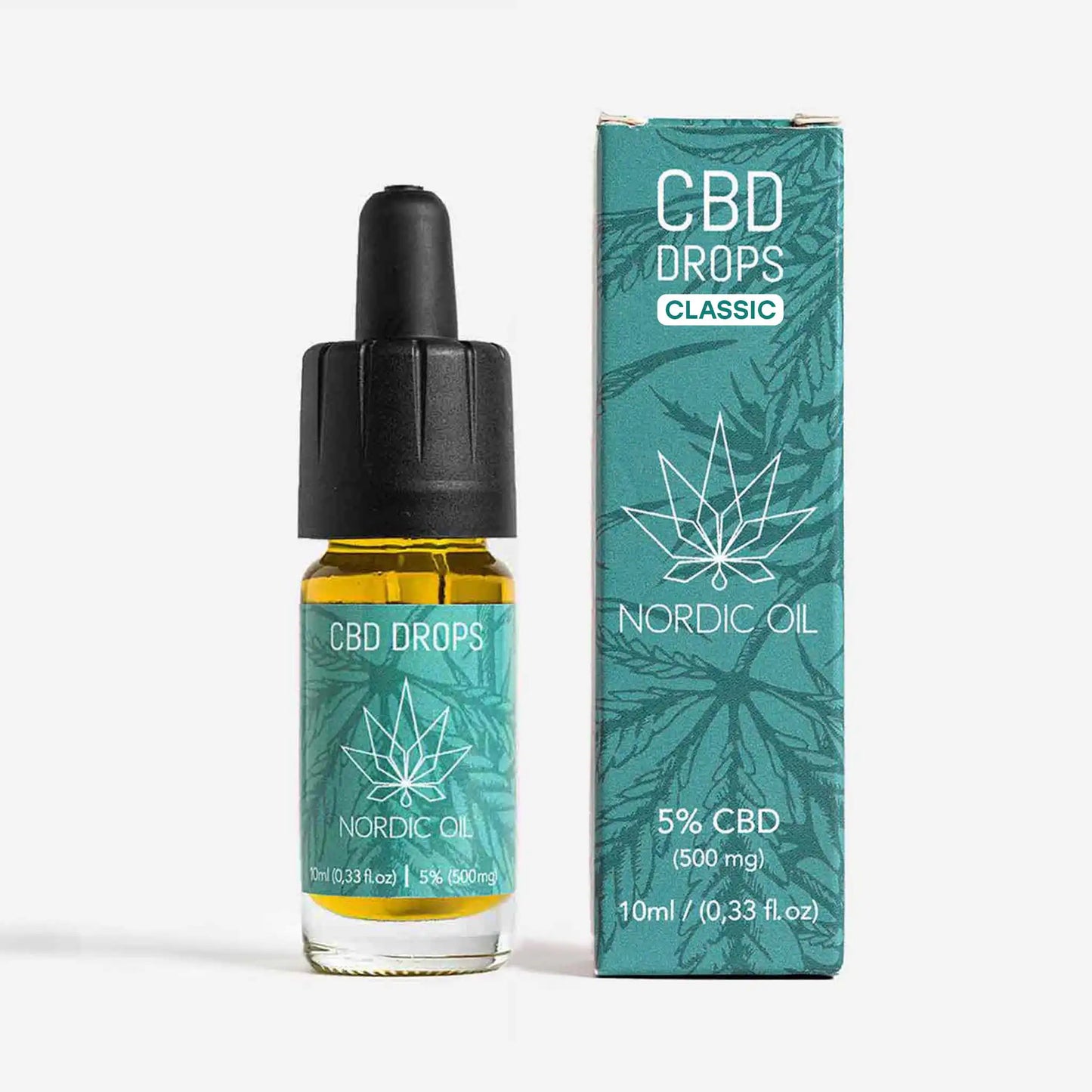 Huile de CBD de Nordic Oil (5%) avec emballage