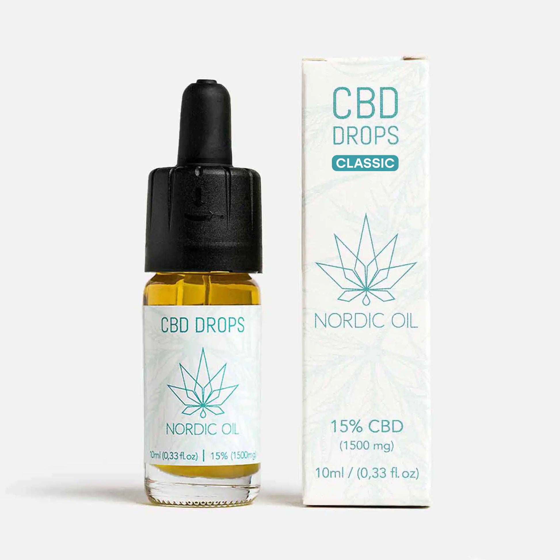 L'huile CBD de Nordic Oil avec emballage