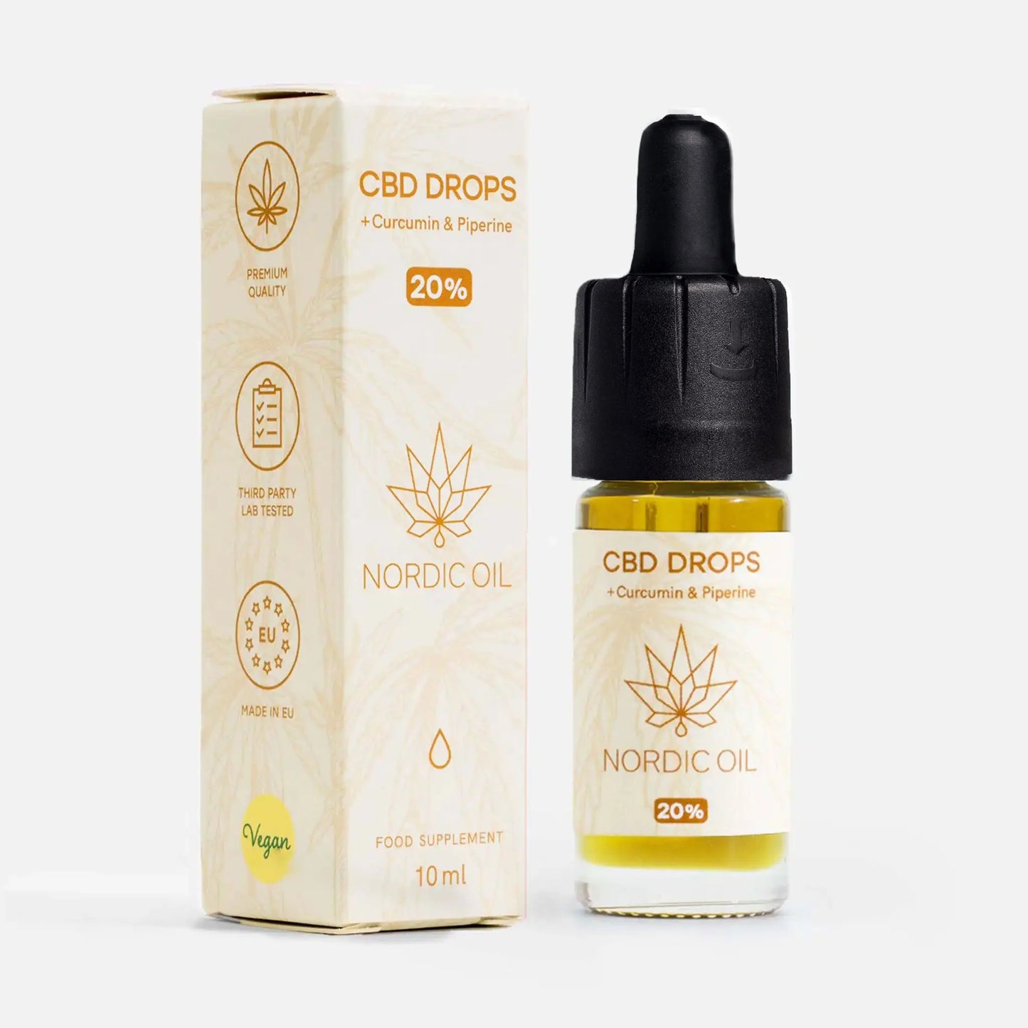 L'huile de CBD de Nordic Oil (20%) avec curcumine