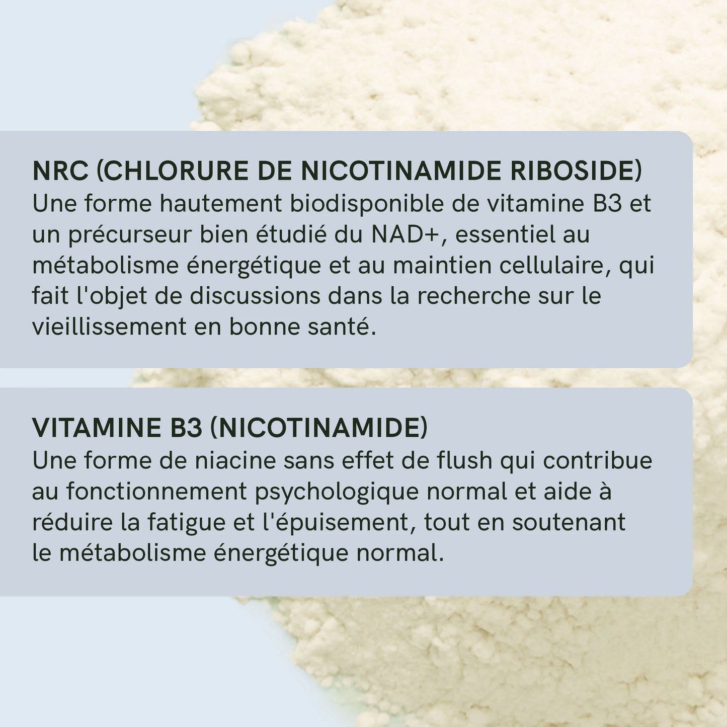 Capsules de riboside de nicotinamide (NR)
