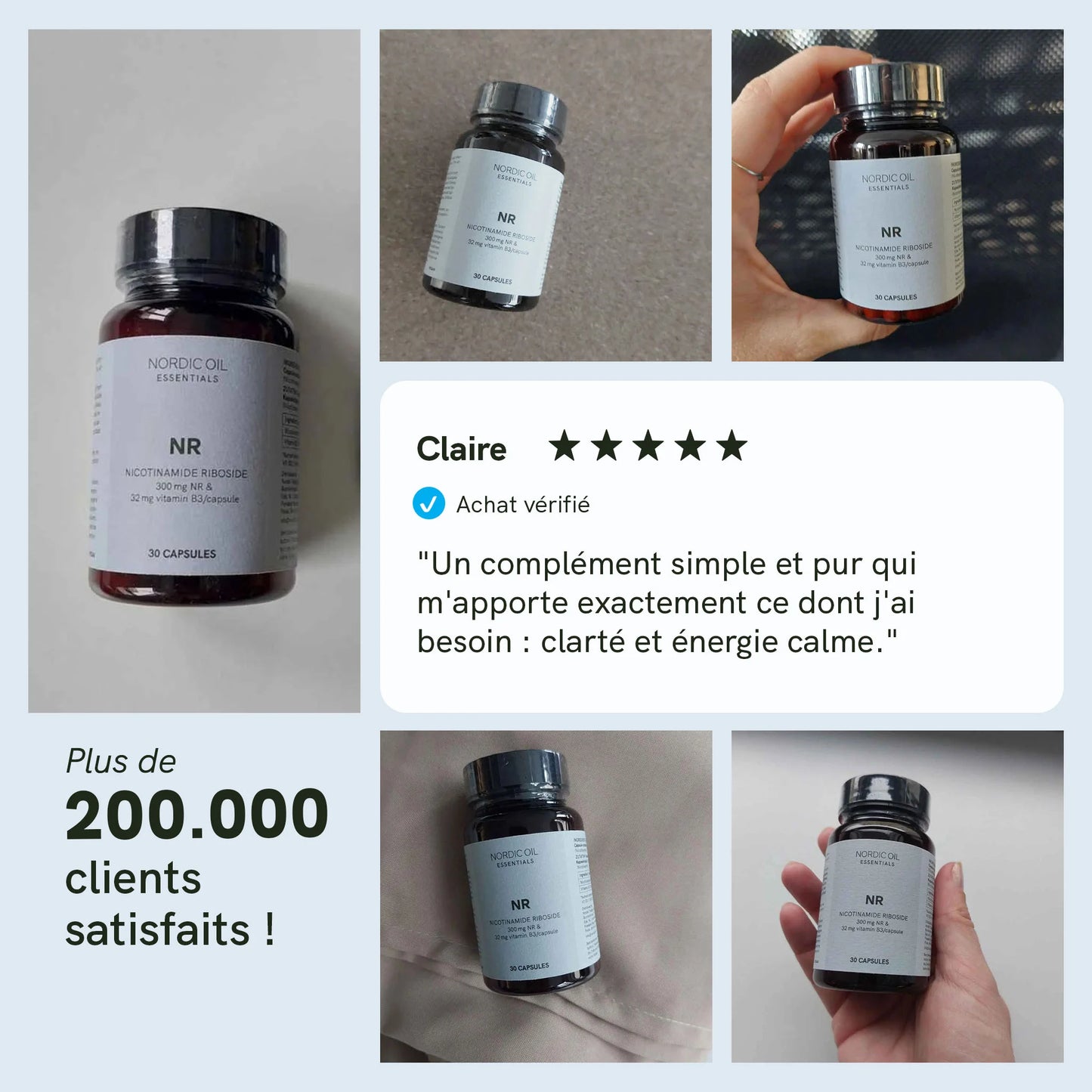 Capsules de riboside de nicotinamide (NR)