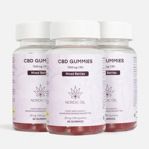 3 POUR 2 : CBD Gummies (1500mg) Petites baies