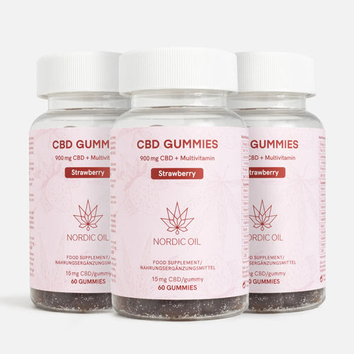 3 POUR 2 : CBD Gummies (900mg) Fraise