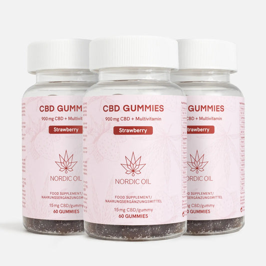 3 POUR 2 : CBD Gummies (900mg) Fraise
