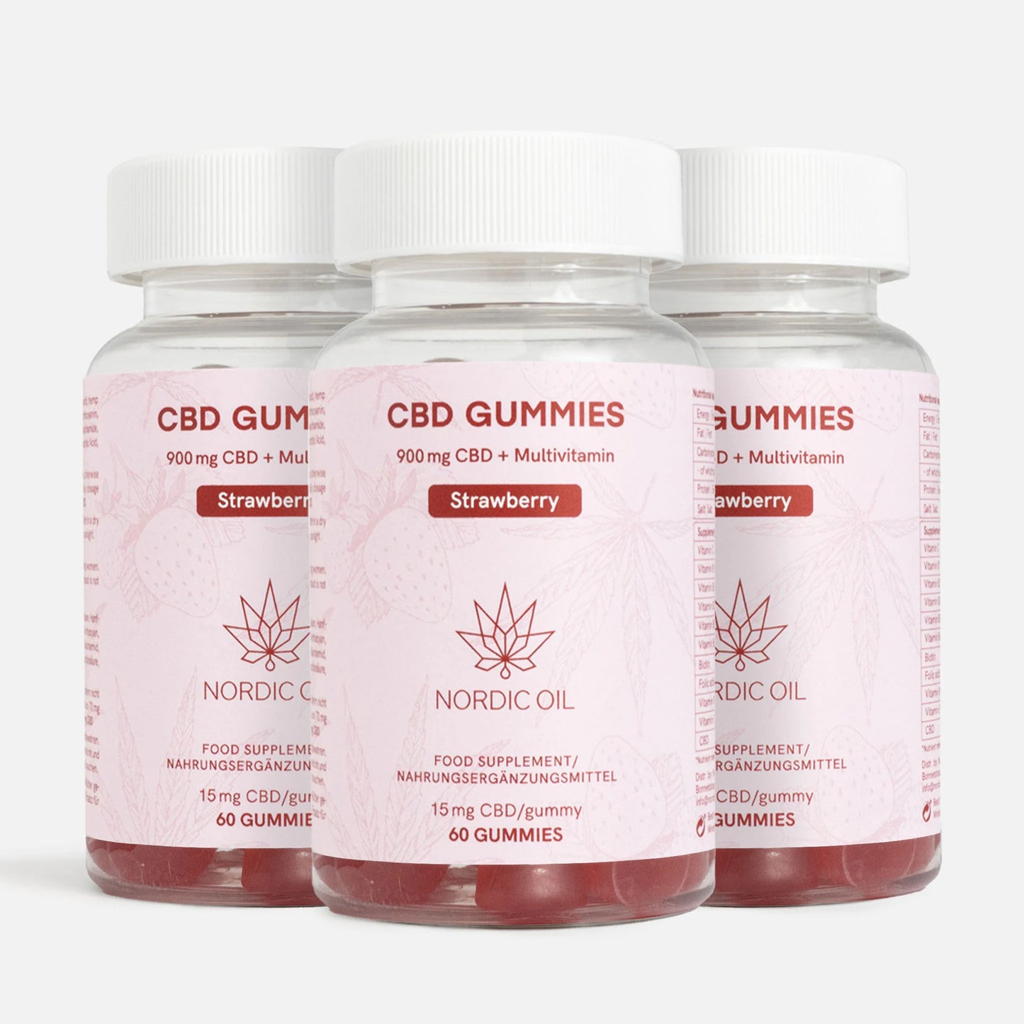 3 POUR 2 : CBD Gummies (900mg) Fraise