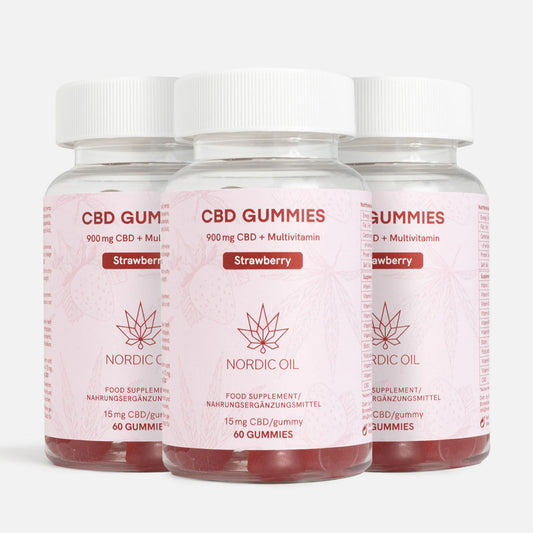 3 POUR 2 : CBD Gummies (900mg) Fraise