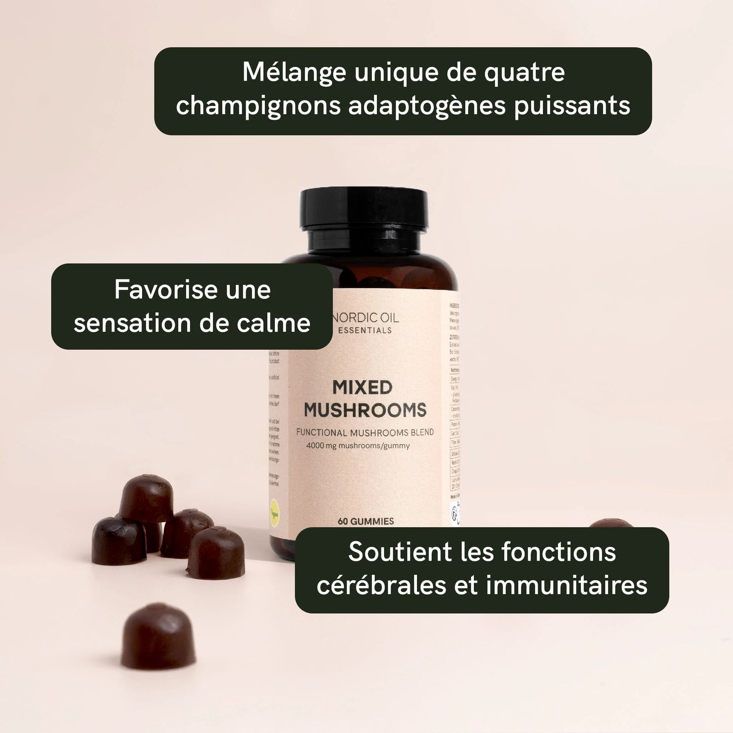 Gummies aux champignons adaptogènes