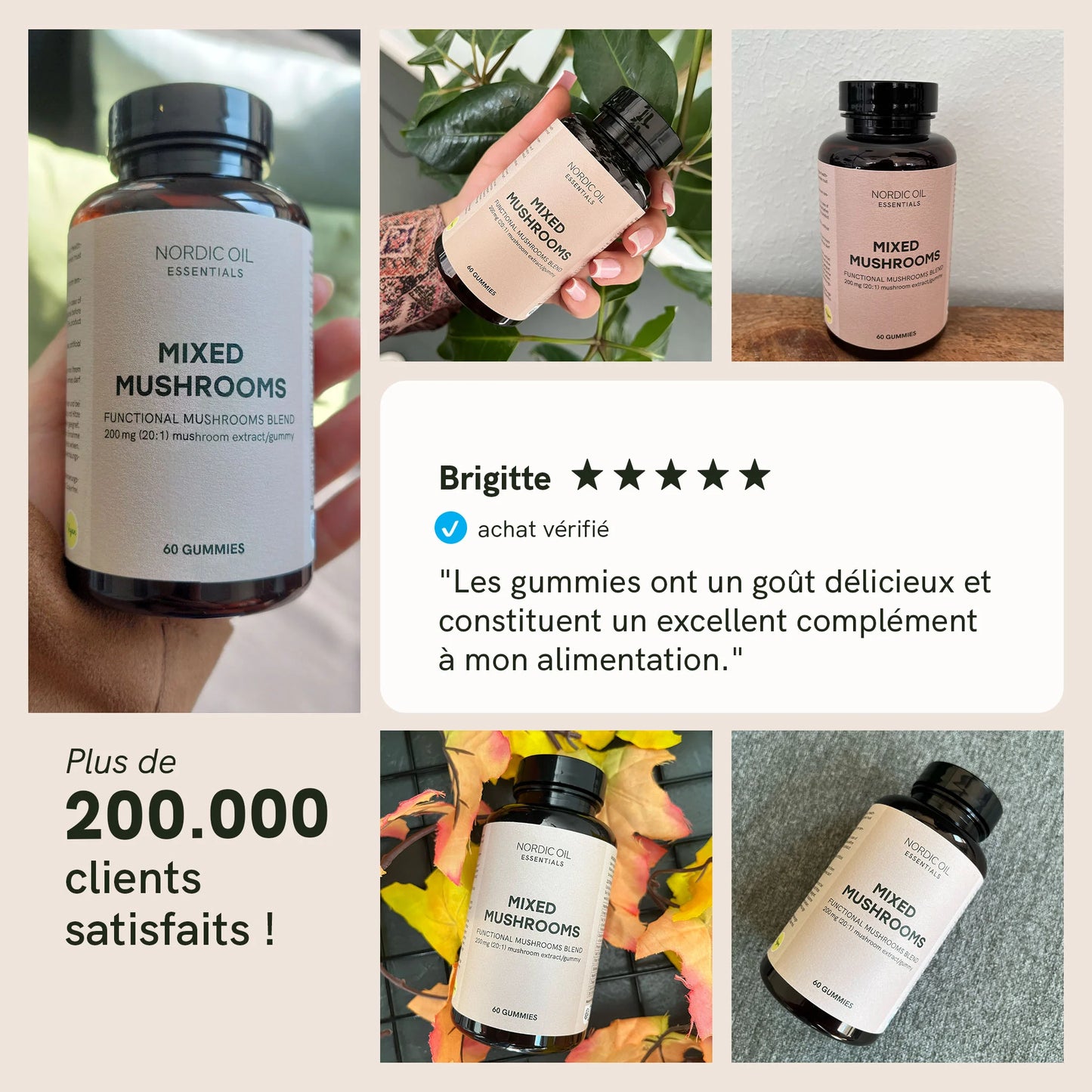 Gummies aux champignons adaptogènes