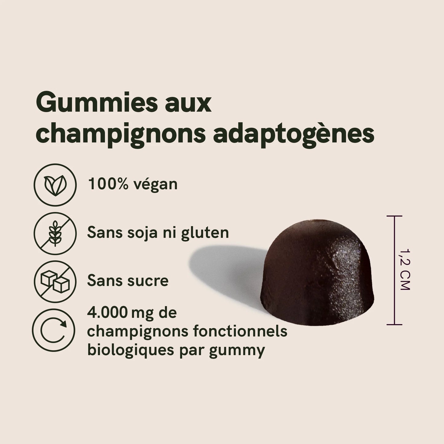 Gummies aux champignons adaptogènes