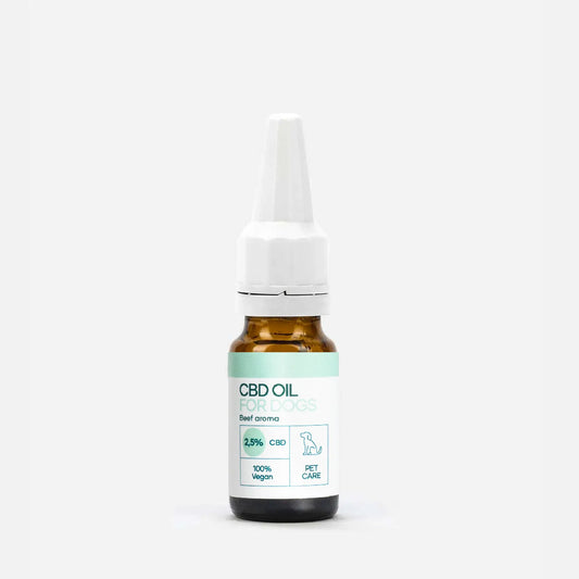 Huile de CBD pour Chien - Bœuf (2,5%)