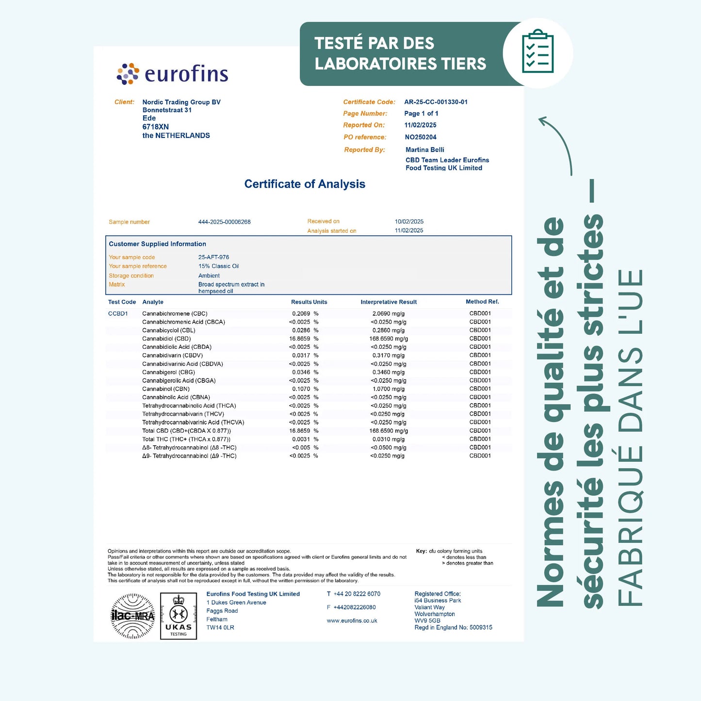 Huile de CBD (15%) CLASSIC